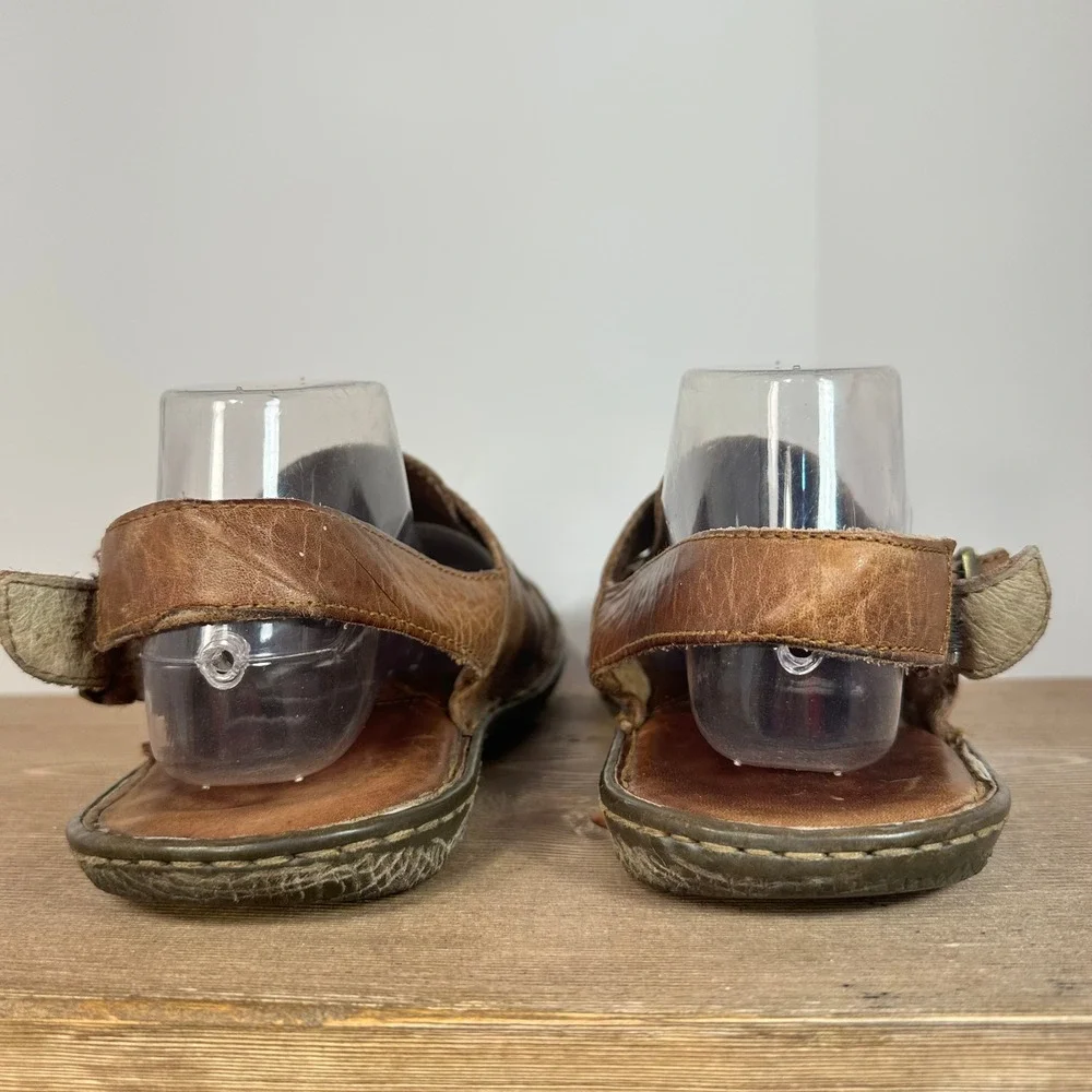 Born VTG Fisherman Sandal Men 9/42 Boho Y2K Leather Retro Jesus Sandals huarache